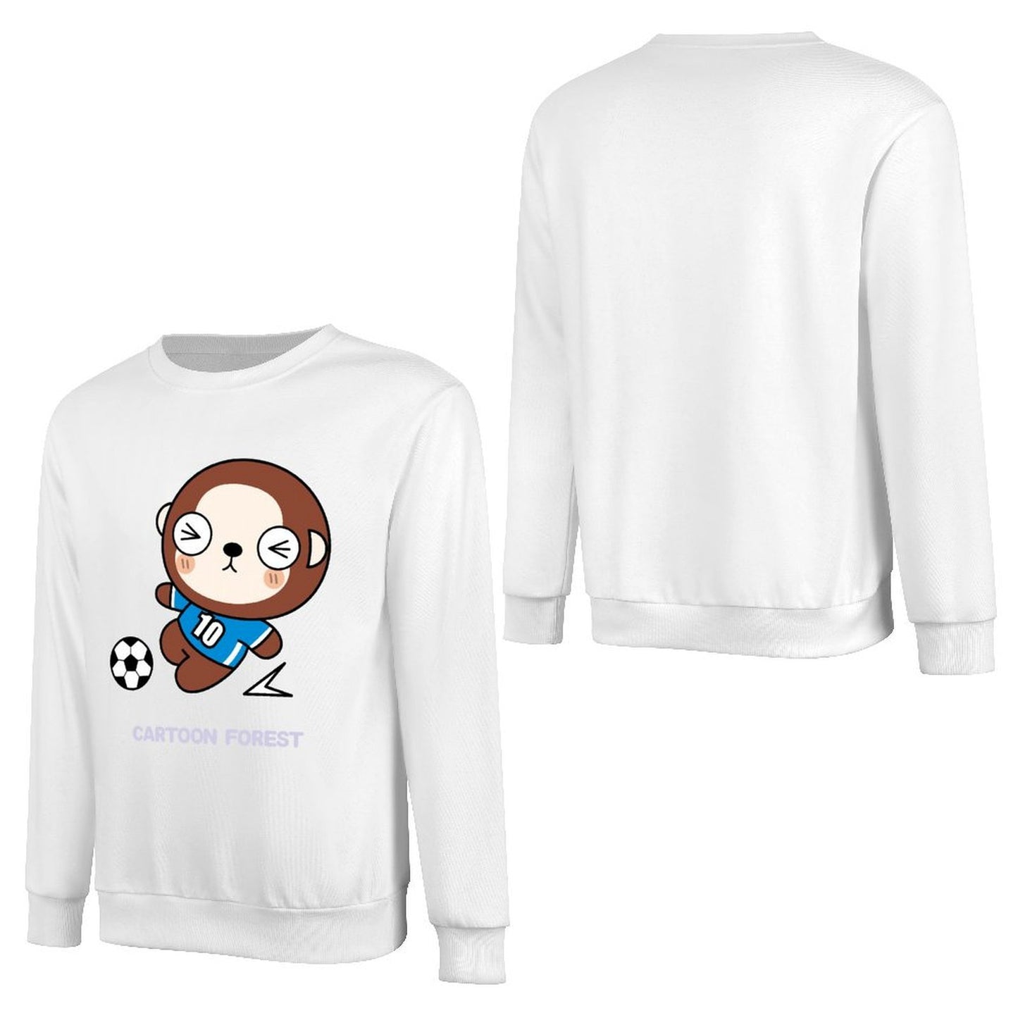 Front Patterned Long Sleeve TopClassic Simple