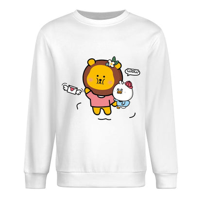 Front Patterned Long Sleeve TopSignature Natural