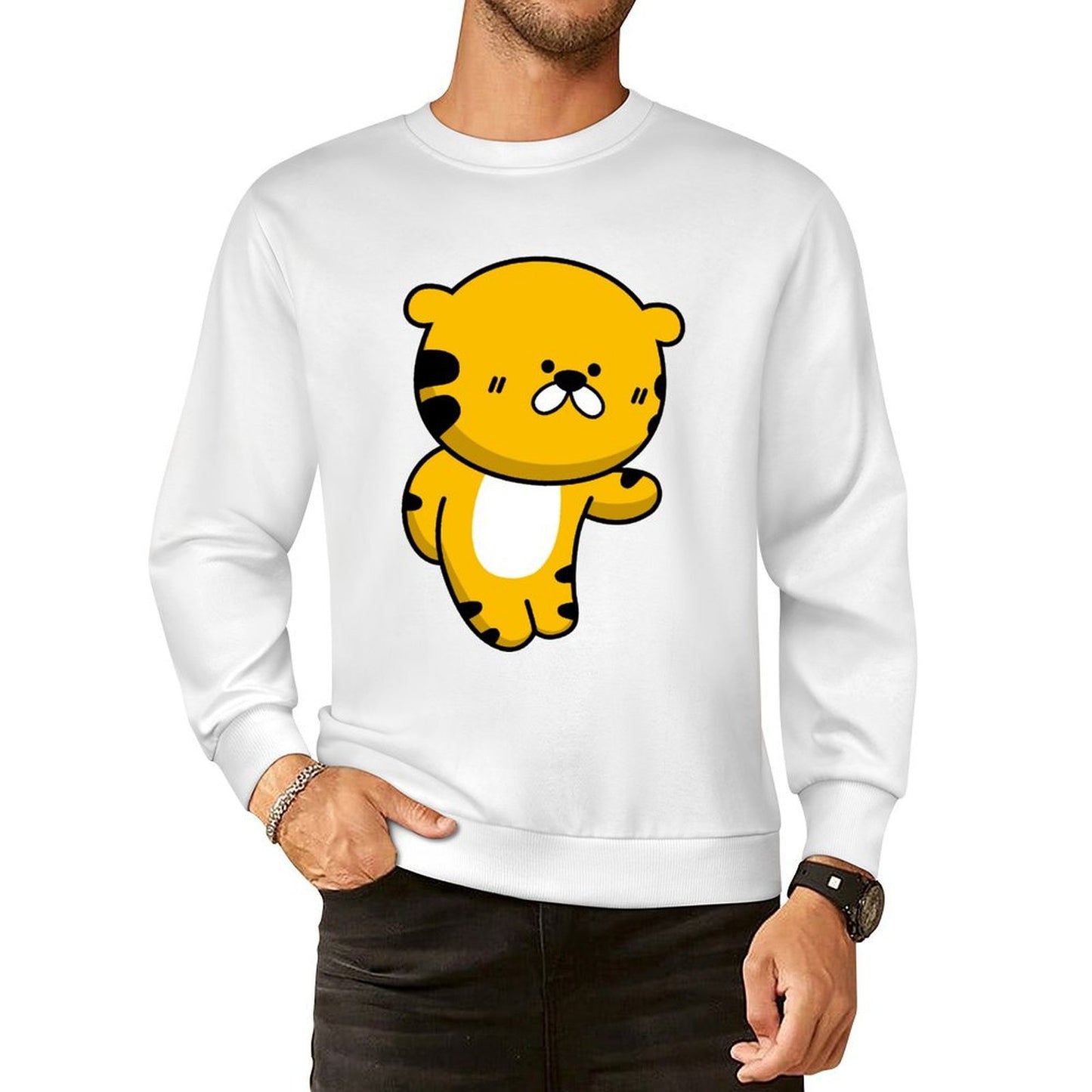 Front Patterned Long Sleeve TopComfortFit Sport