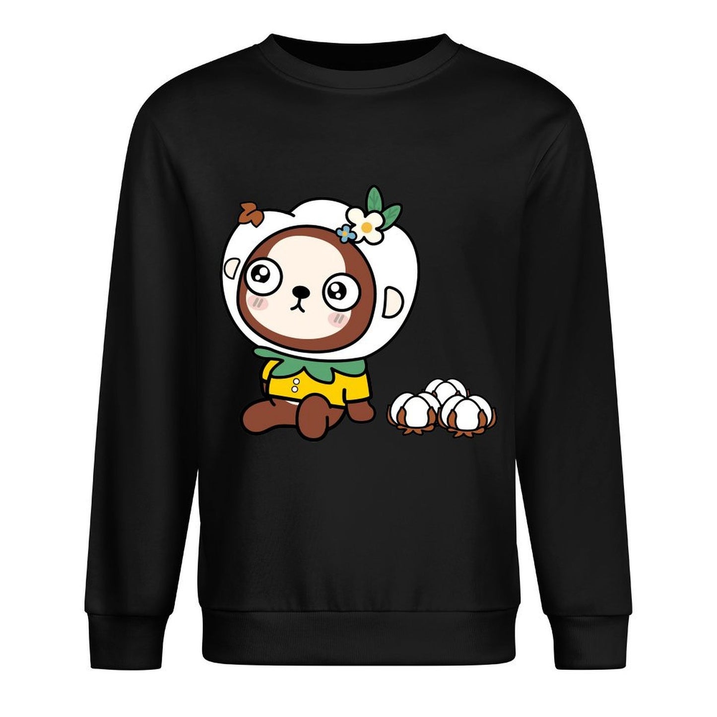 Front Patterned Long Sleeve TopModern Simple