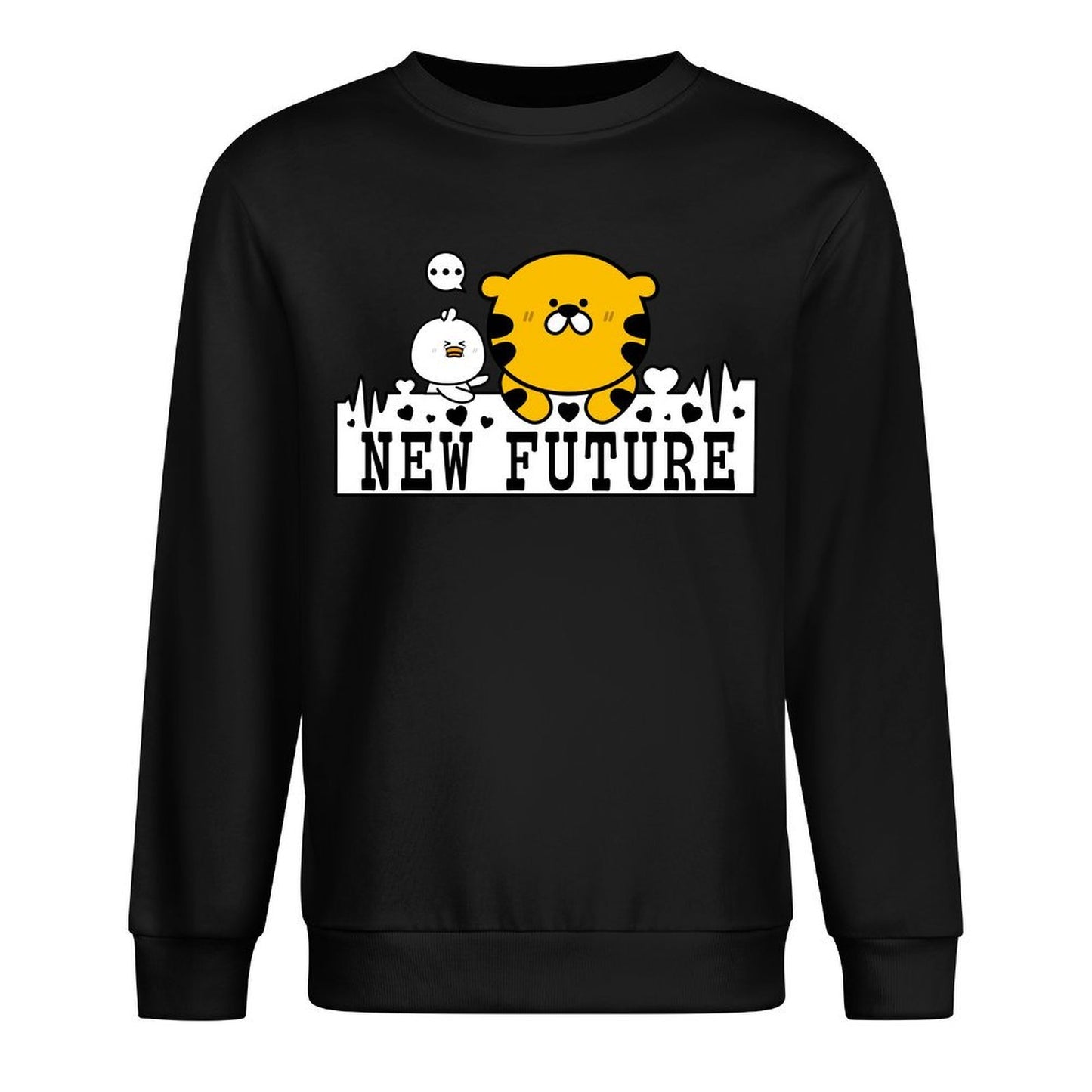 Front Patterned Long Sleeve TopRelaxFit Sharp