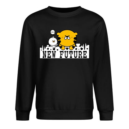 Front Patterned Long Sleeve TopRelaxFit Sharp