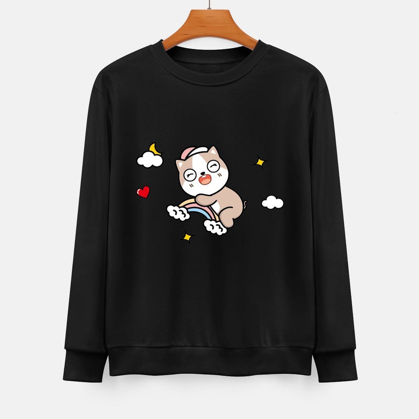  Front Patterned Long Sleeve TopMidweight Natural