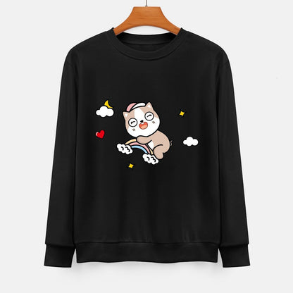  Front Patterned Long Sleeve TopMidweight Natural