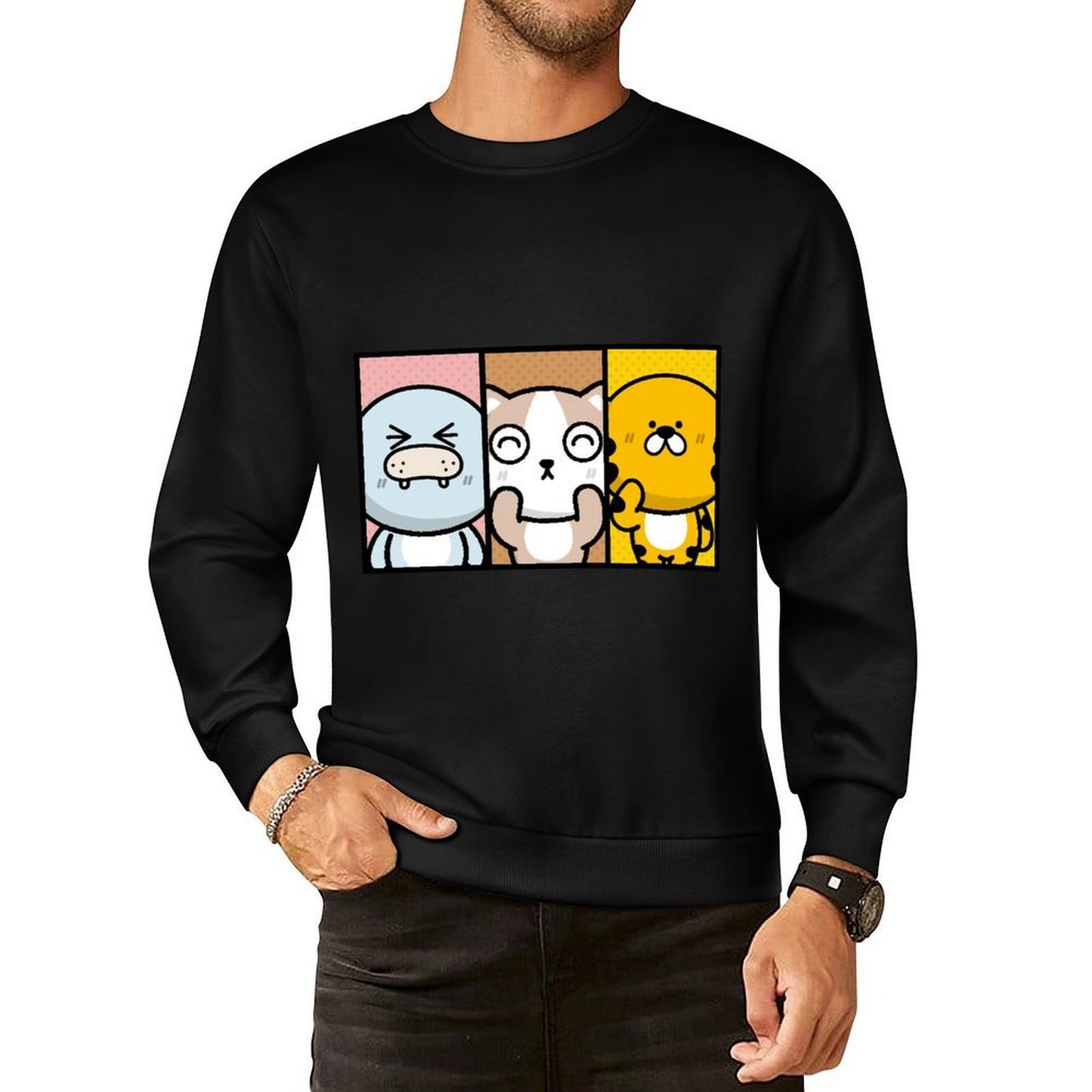 Front Patterned Long Sleeve TopEverydaySeries Neat