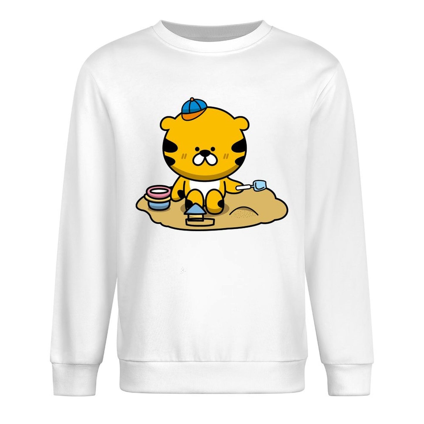 Front Patterned Long Sleeve TopColorfast Tear-Resistant