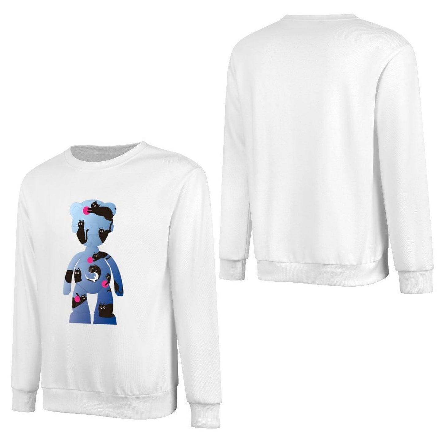 Long Sleeve With Front PatternPrinting Pocket Tee