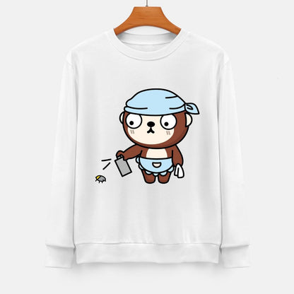 Front Patterned Long Sleeve TopNatural Reliable