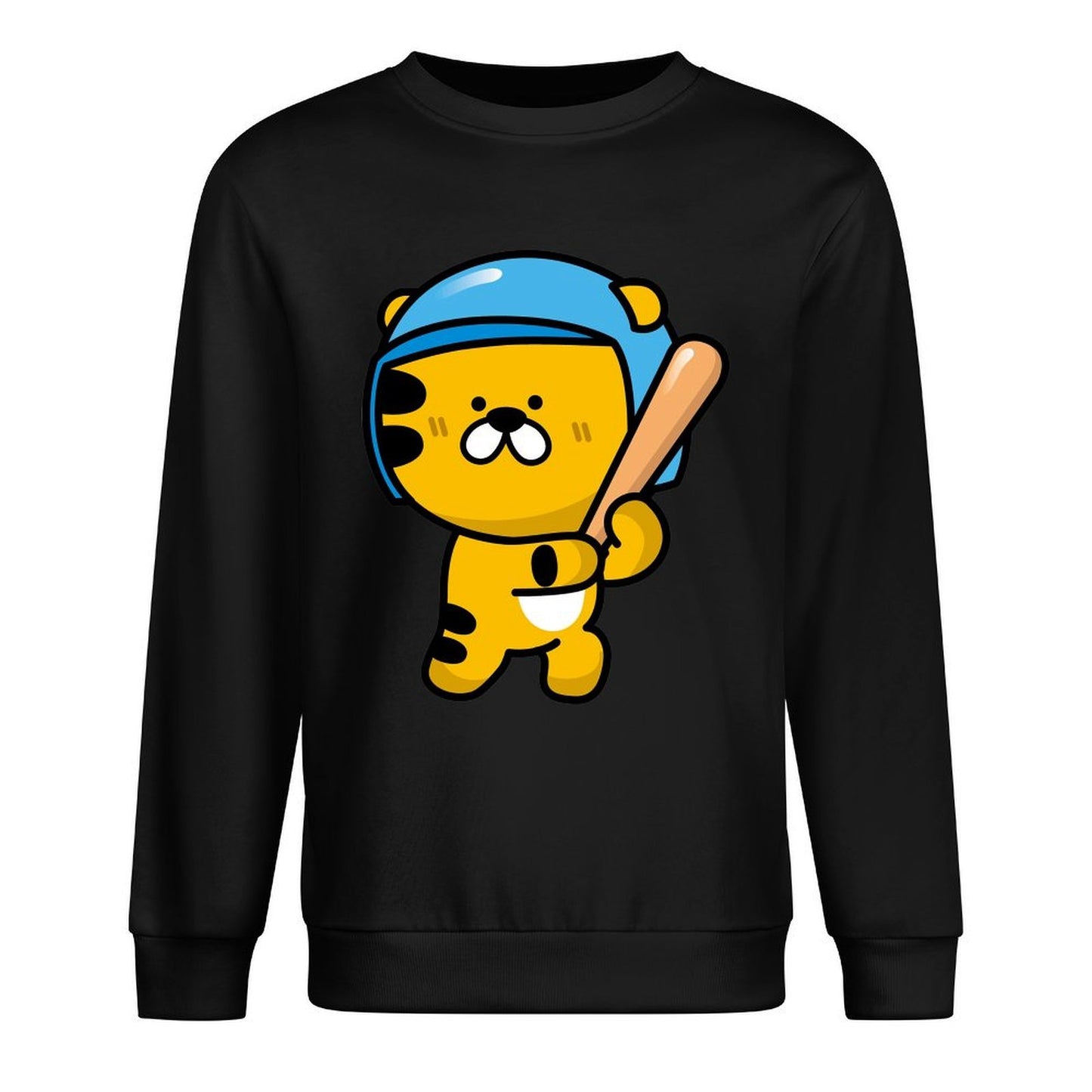 Front Patterned Long Sleeve TopEasy-Care Fade-Proof