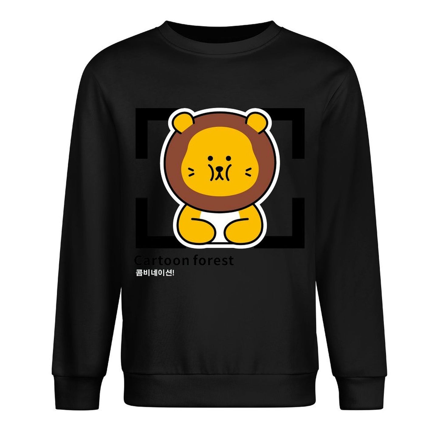 Front Patterned Long Sleeve TopClassicStyle Fade-Proof