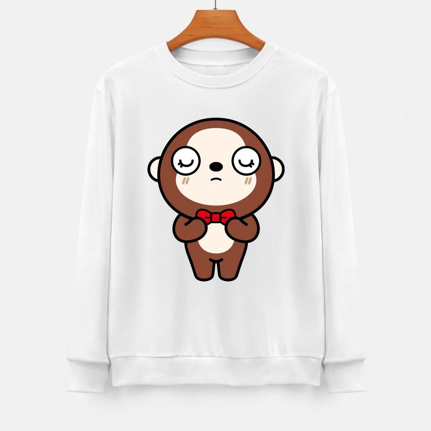 Front Patterned Long Sleeve TopCrisp Print Recycled