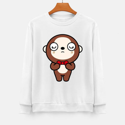 Front Patterned Long Sleeve TopCrisp Print Recycled