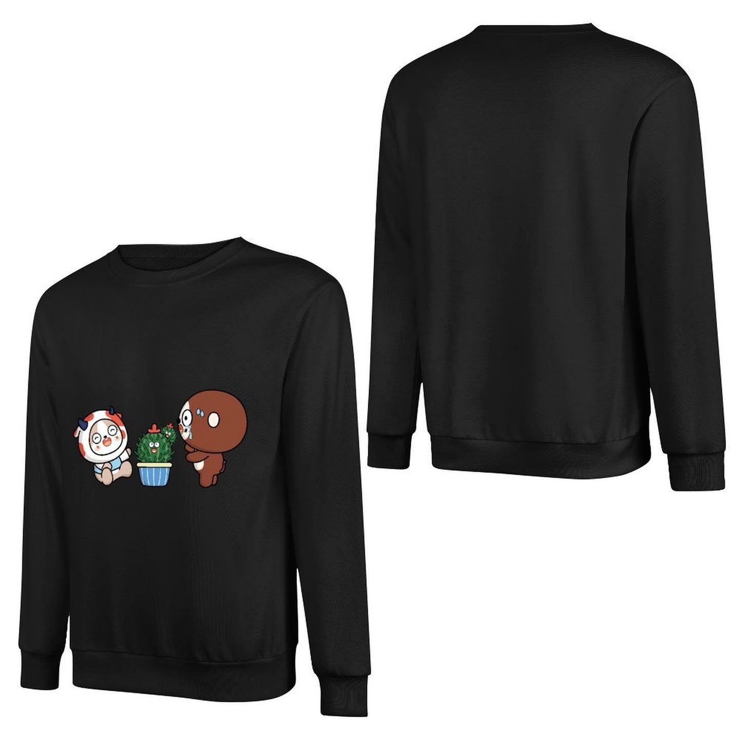 Front Patterned Long Sleeve TopBasic ClassicLine