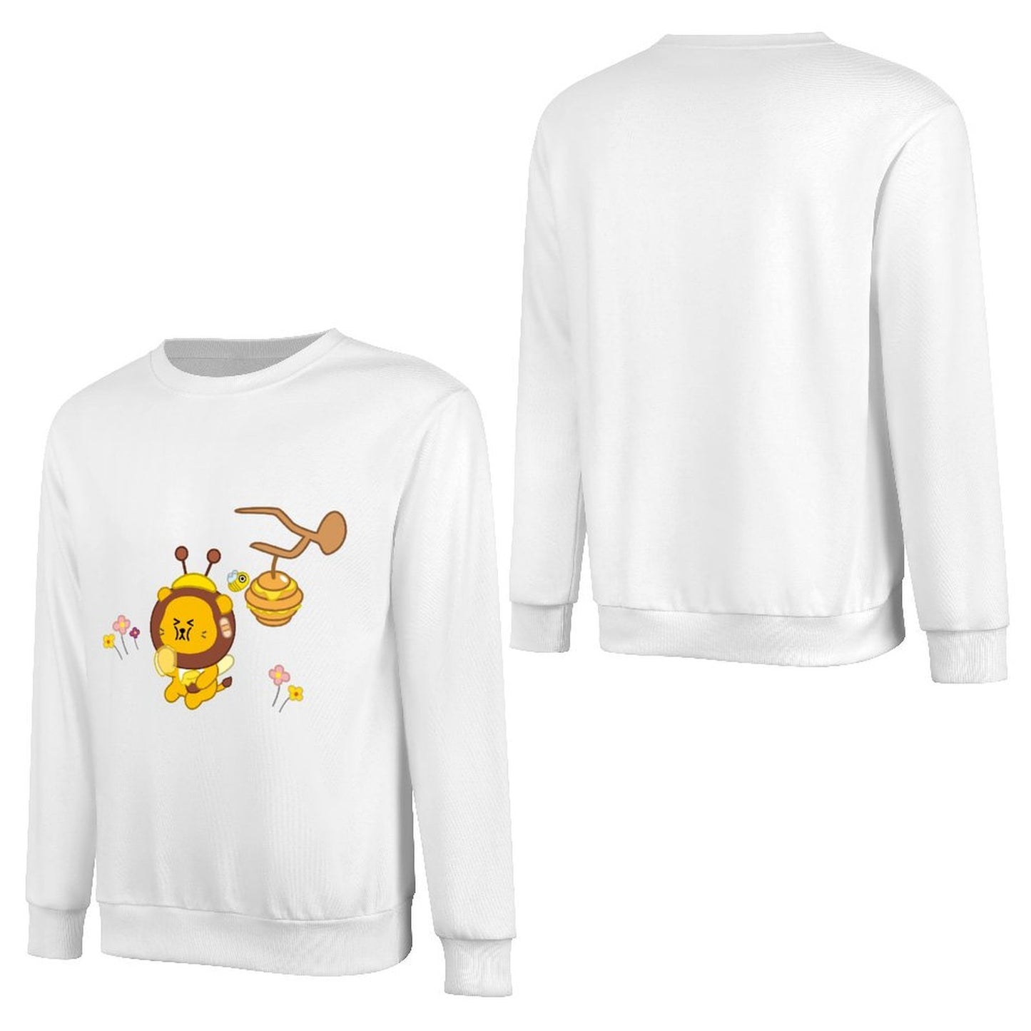 Front Patterned Long Sleeve TopSimpleFit Simple