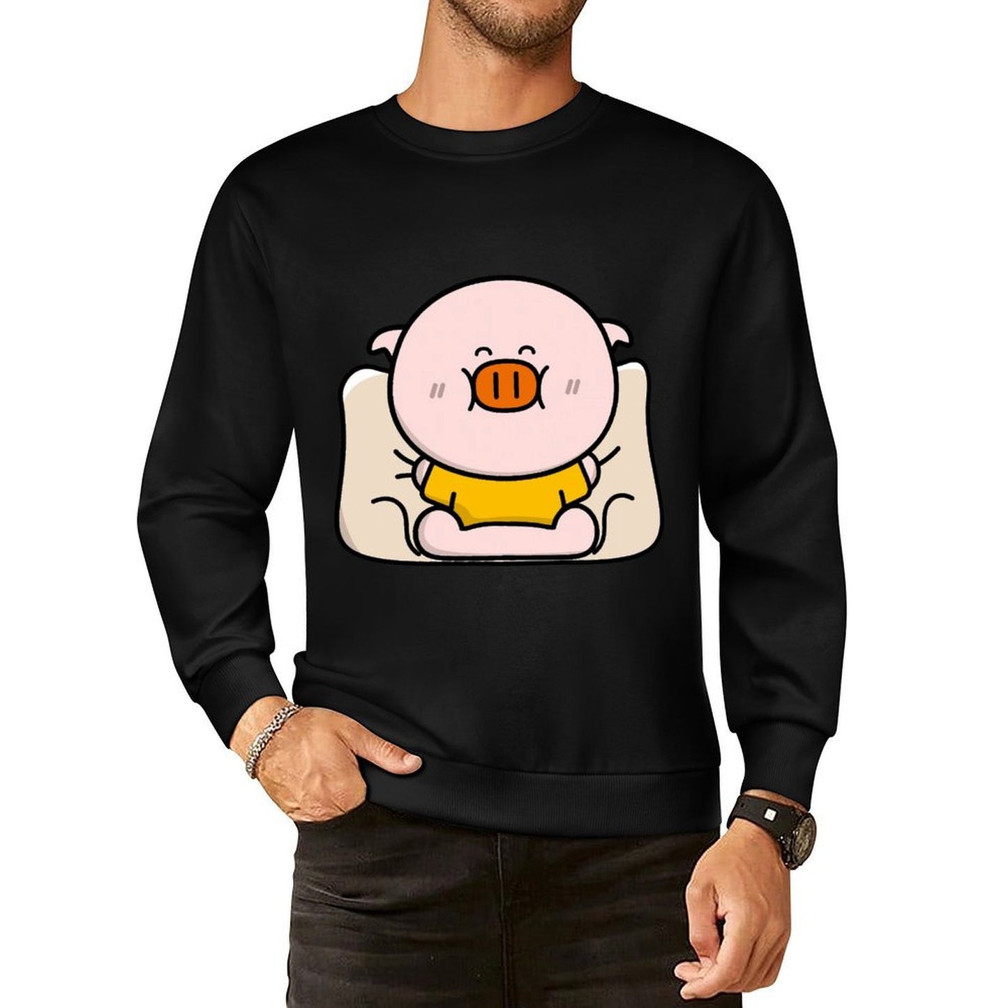 Front Patterned Long Sleeve TopCityStyle Midweight