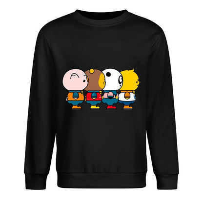 Front Patterned Long Sleeve TopDaily Reliable