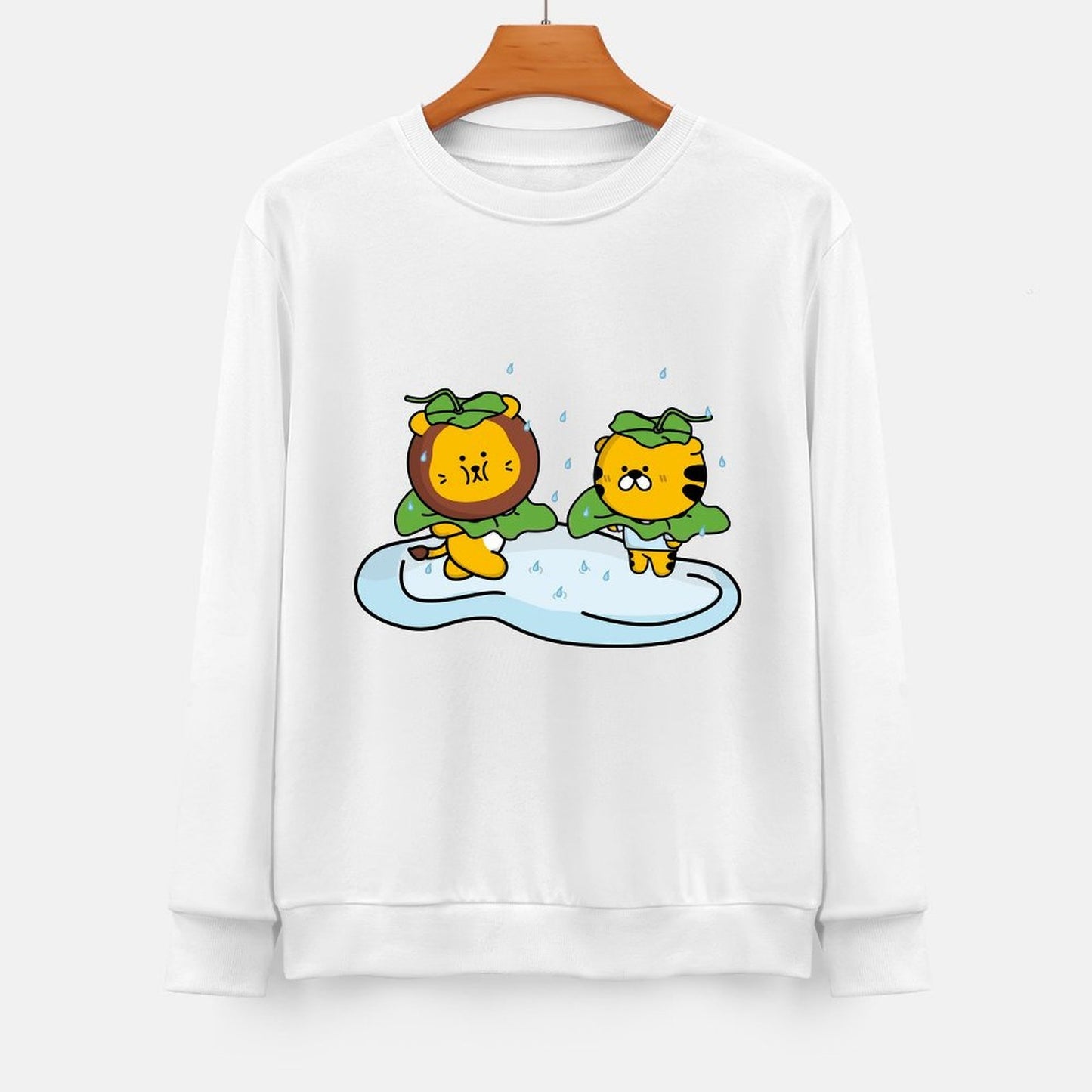 Front Patterned Long Sleeve TopPrinting PureStyle