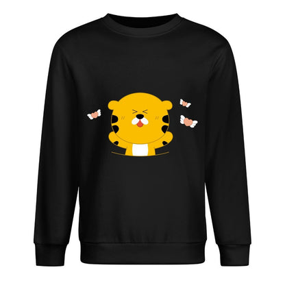 Front Patterned Long Sleeve TopFitted Street