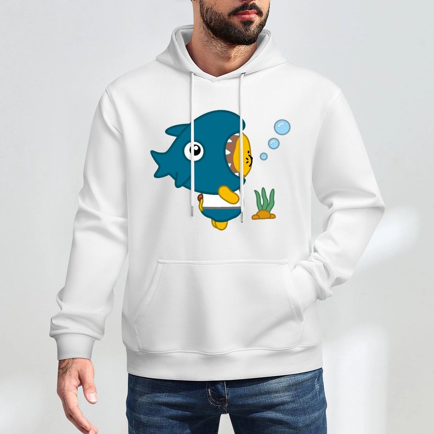 LooseFit Basic Front Graphic Hoodies