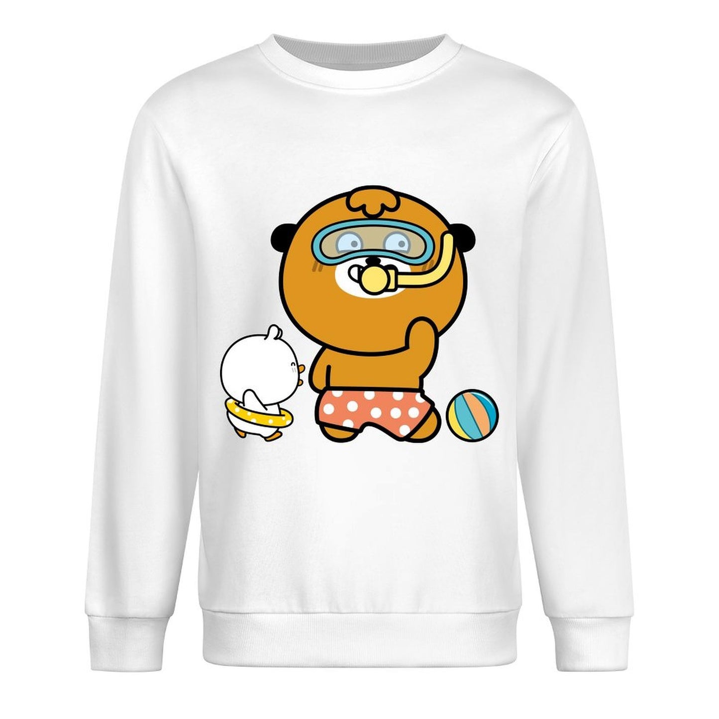 Front Patterned Long Sleeve TopIndoor Crisp Print