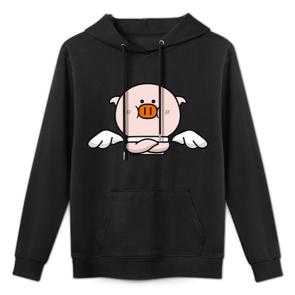 Neutral Chill Front Graphic Hoodies