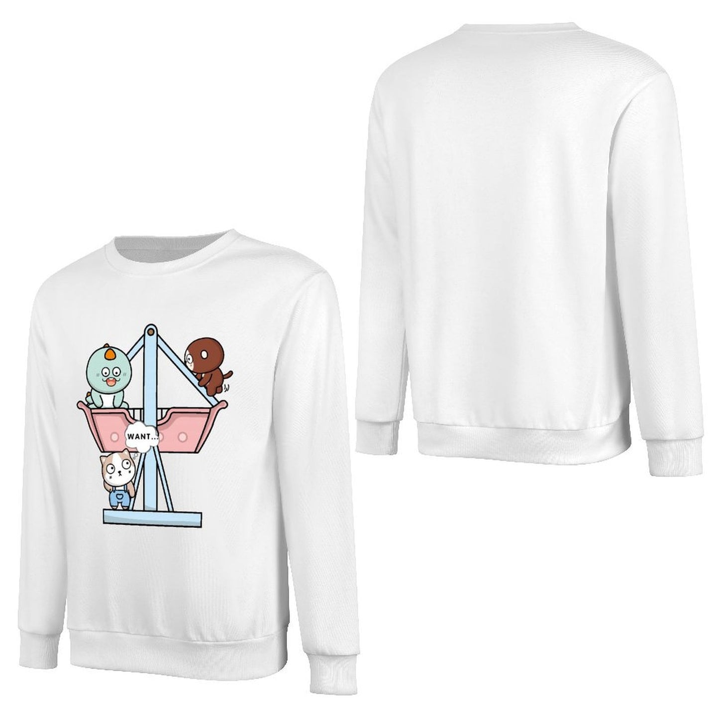 Front Patterned Long Sleeve TopClassicSeries Comfort