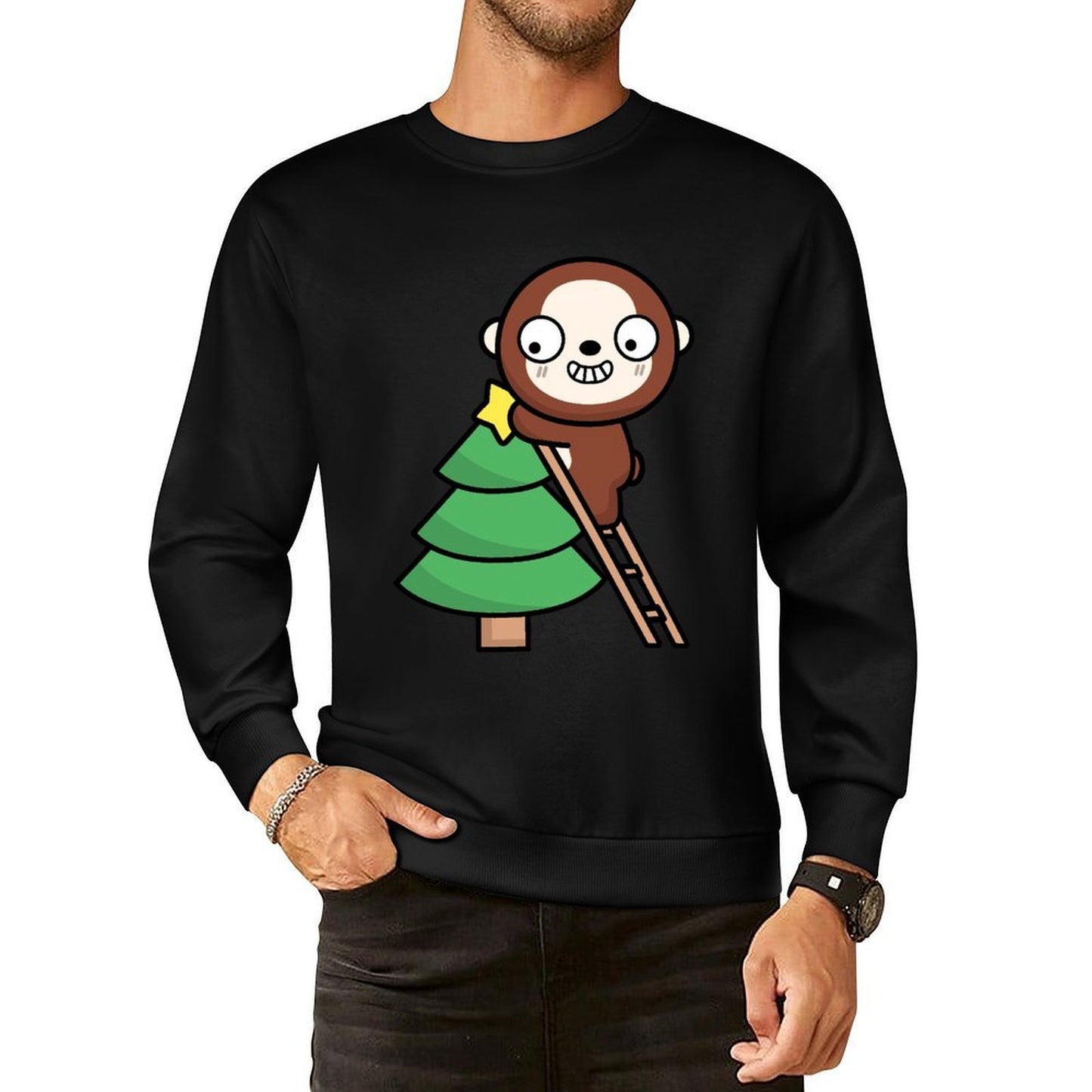 Front Patterned Long Sleeve TopPerformance Soft-Touch