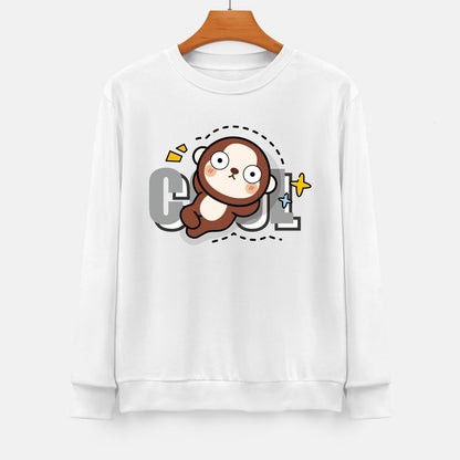 Front Patterned Long Sleeve TopColorfast Double-Stitched