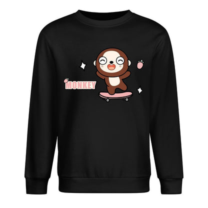 Front Patterned Long Sleeve TopCasual Daily