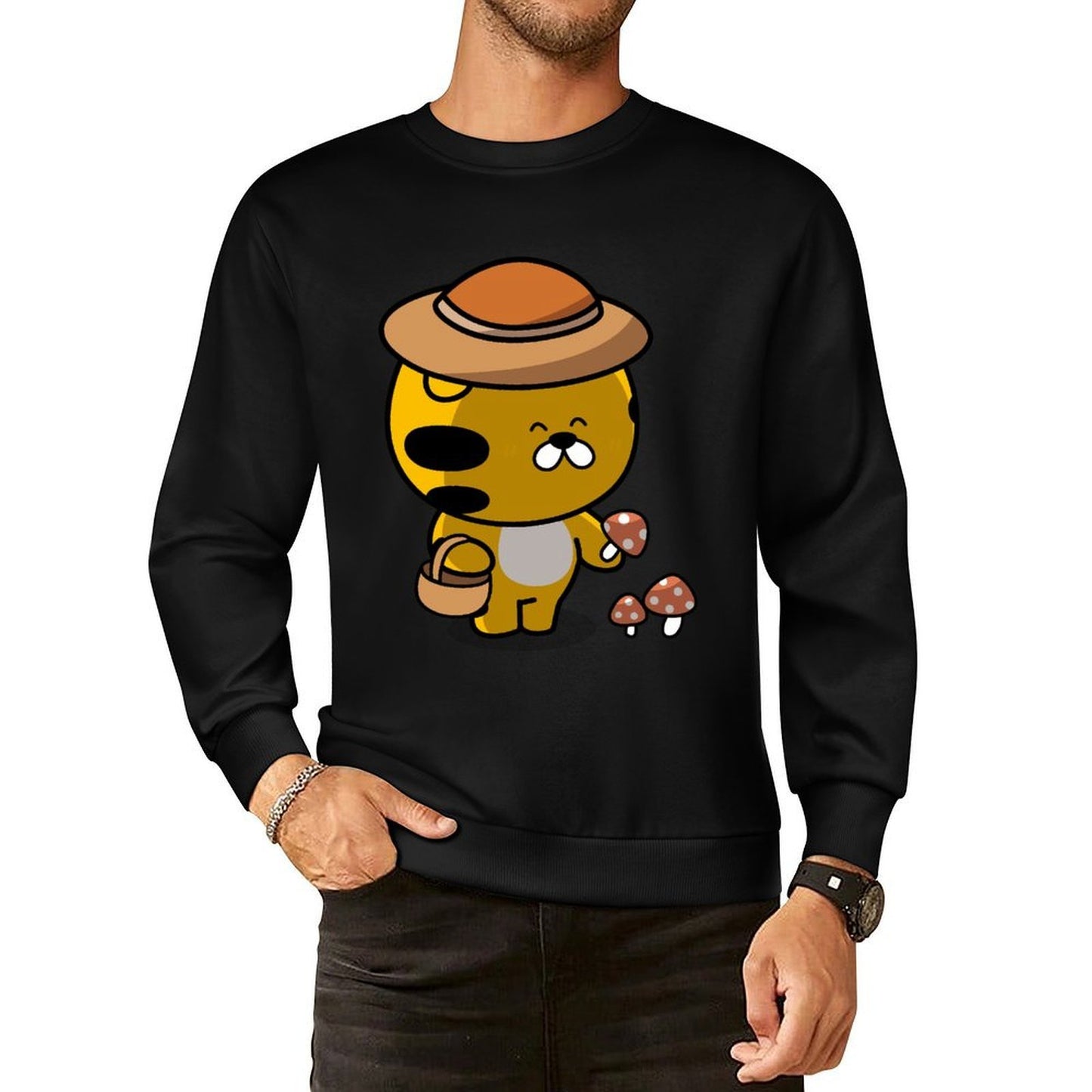 Front Patterned Long Sleeve TopCasual Modern