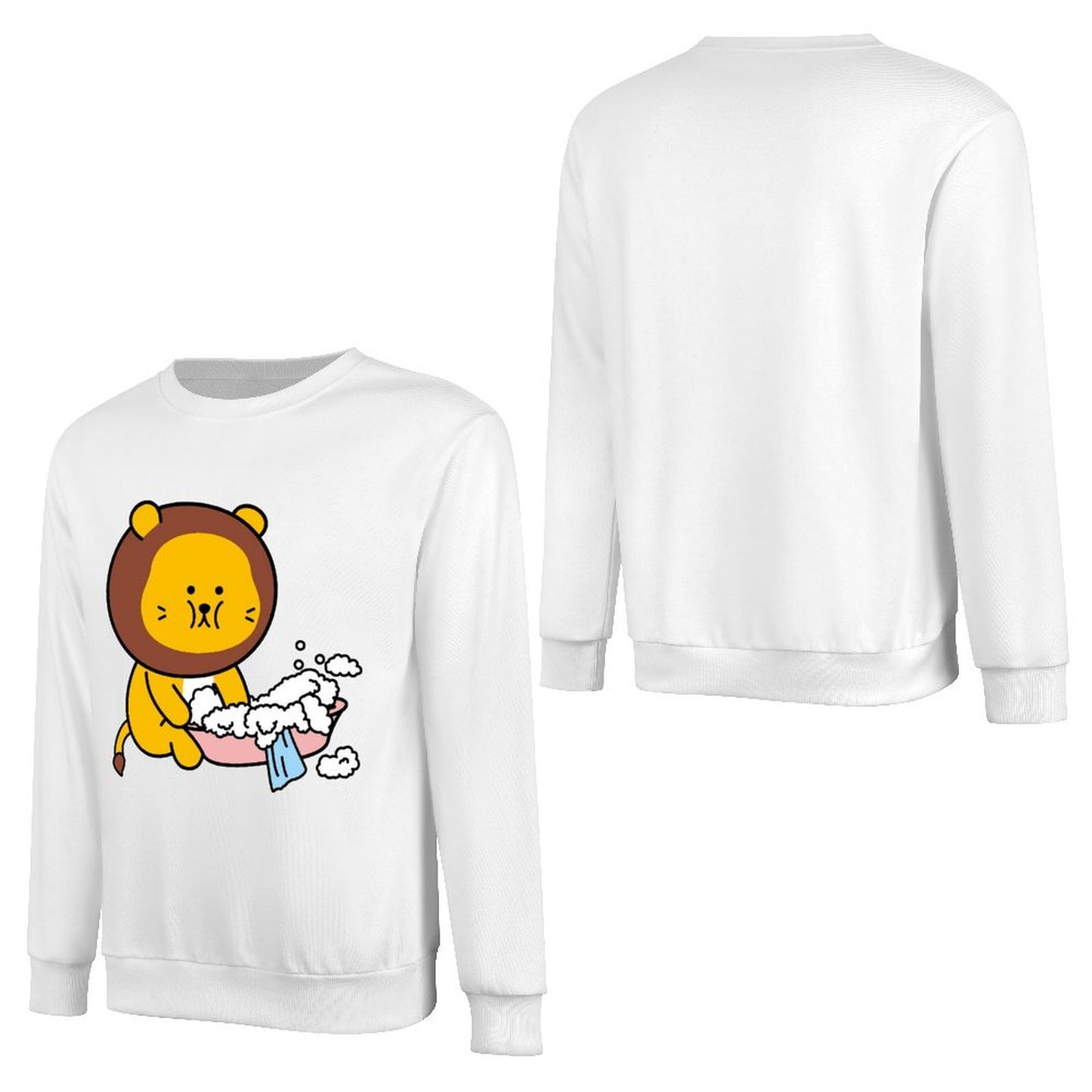 Front Patterned Long Sleeve TopVintage Solid