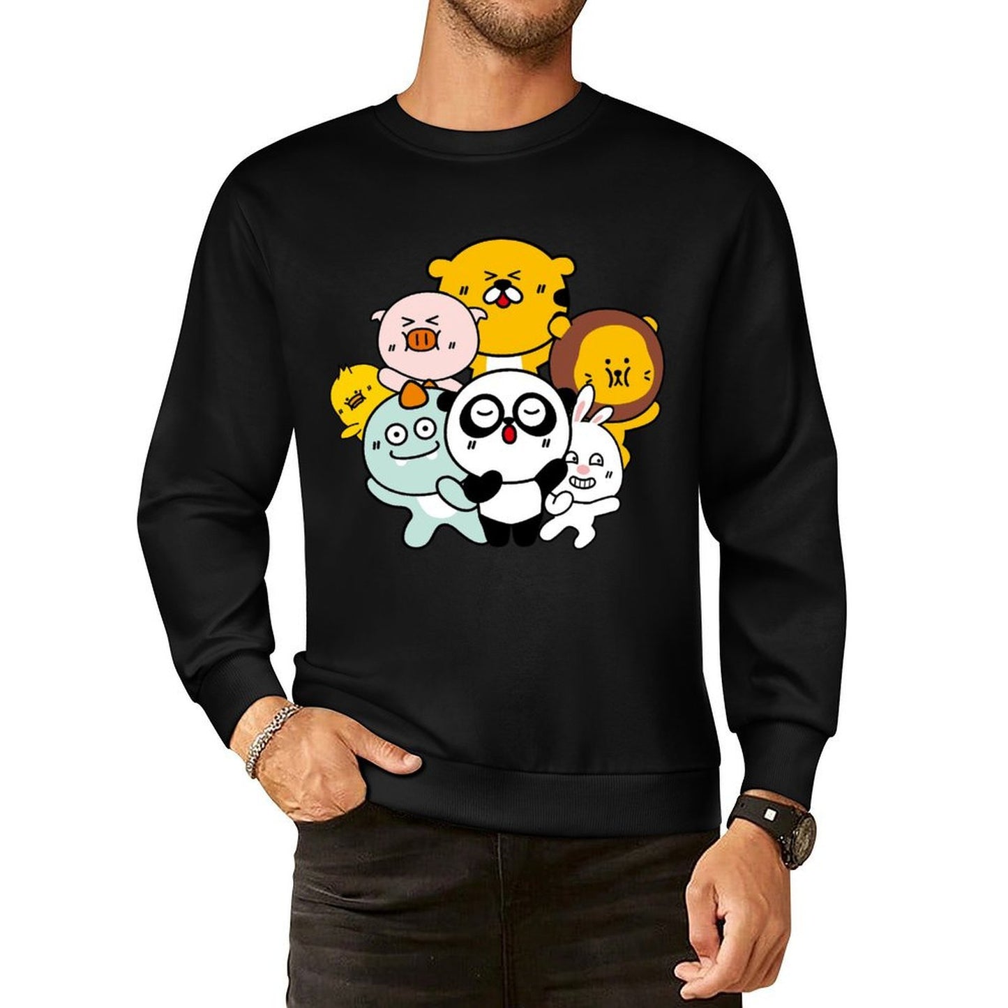 Front Patterned Long Sleeve TopLong Lasting TrueComfort