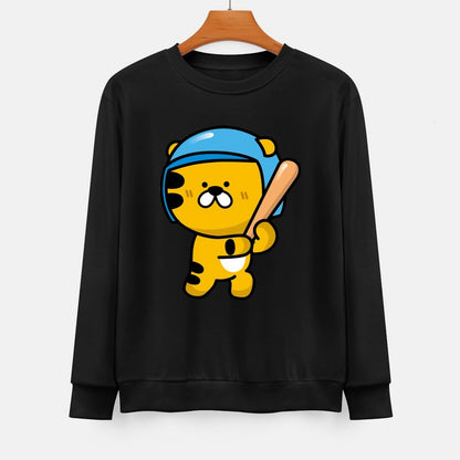  Front Patterned Long Sleeve TopEasy-Care Fade-Proof