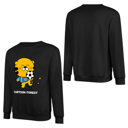 Front Patterned Long Sleeve TopPlain SmoothWear