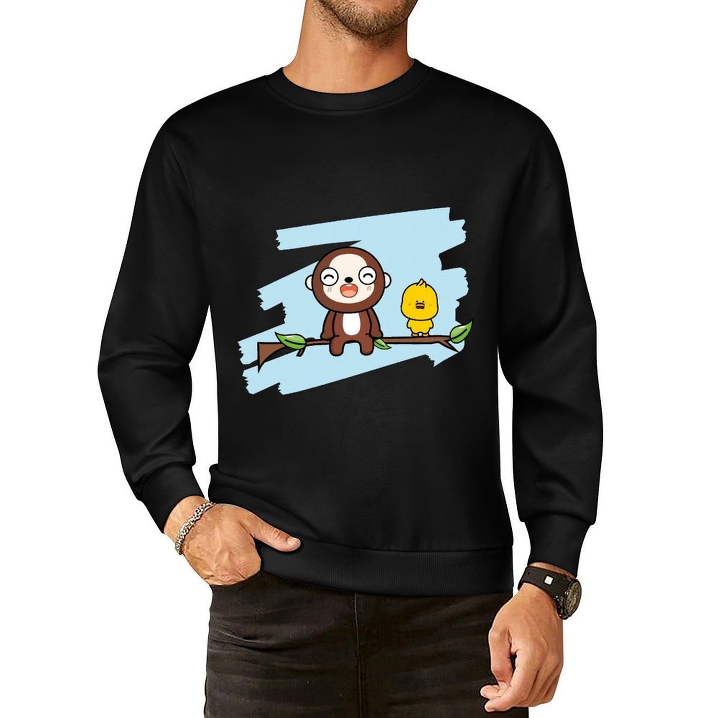 Front Patterned Long Sleeve TopMade-to-Order Fresh