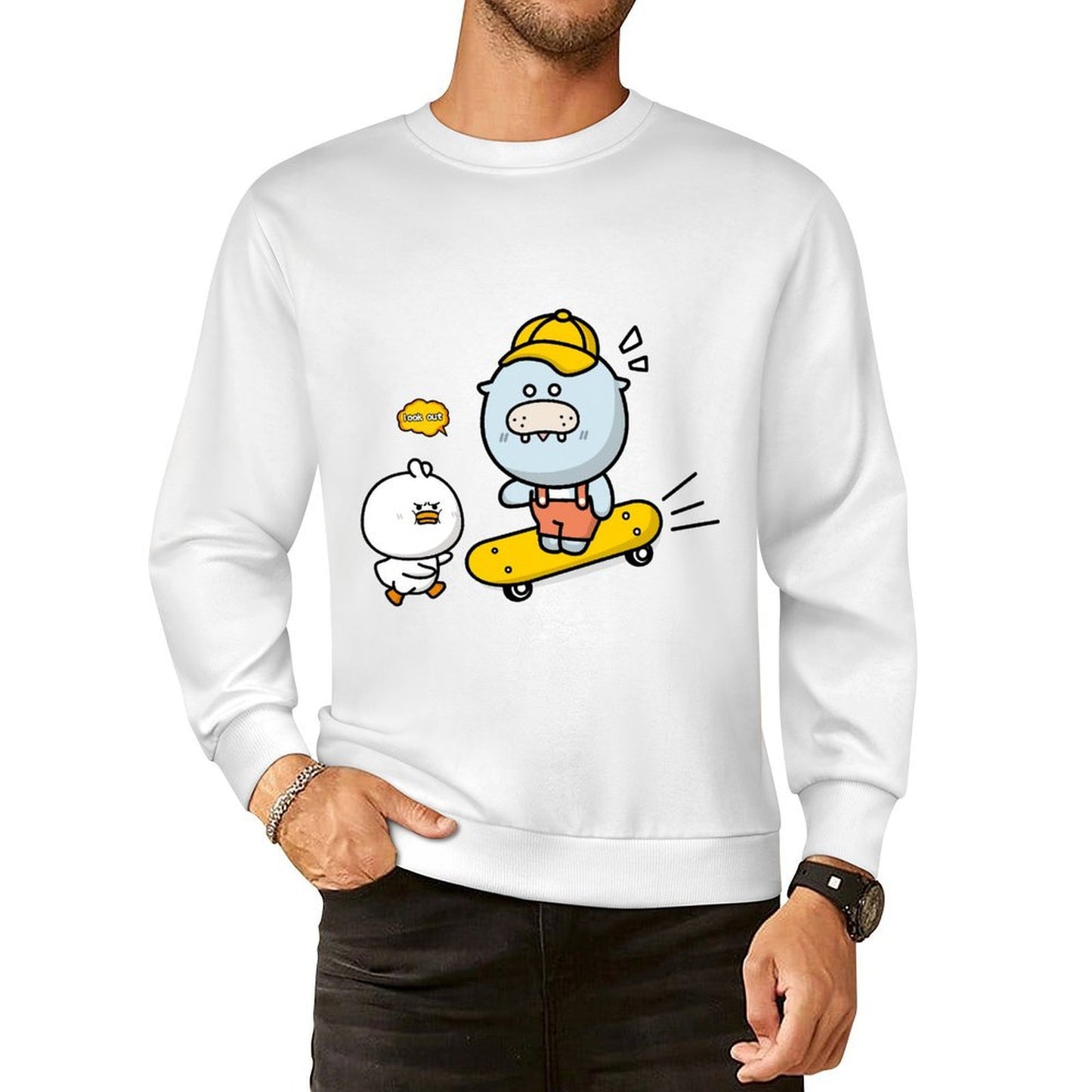 Front Patterned Long Sleeve Top Ultra Durable Chill