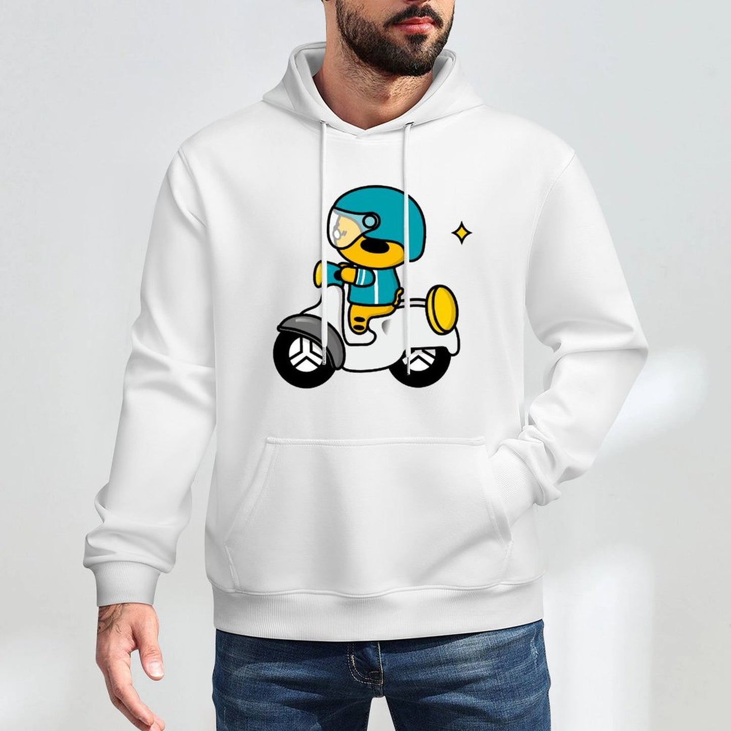 Midweight Relaxed Front Graphic Hoodies