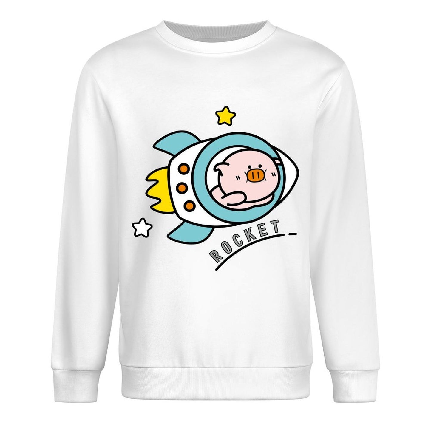 Front Patterned Long Sleeve TopComfortFit Relaxed Fit