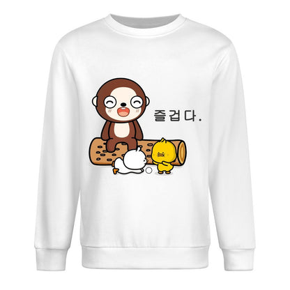 Front Patterned Long Sleeve TopMinimal Oversized