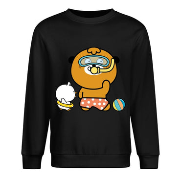 Front Patterned Long Sleeve TopIndoor Crisp Print