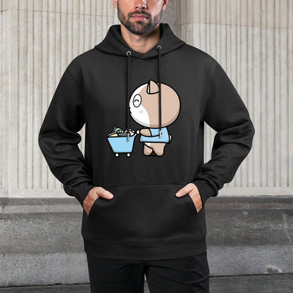 Slim Fit Natural Front Graphic Hoodies