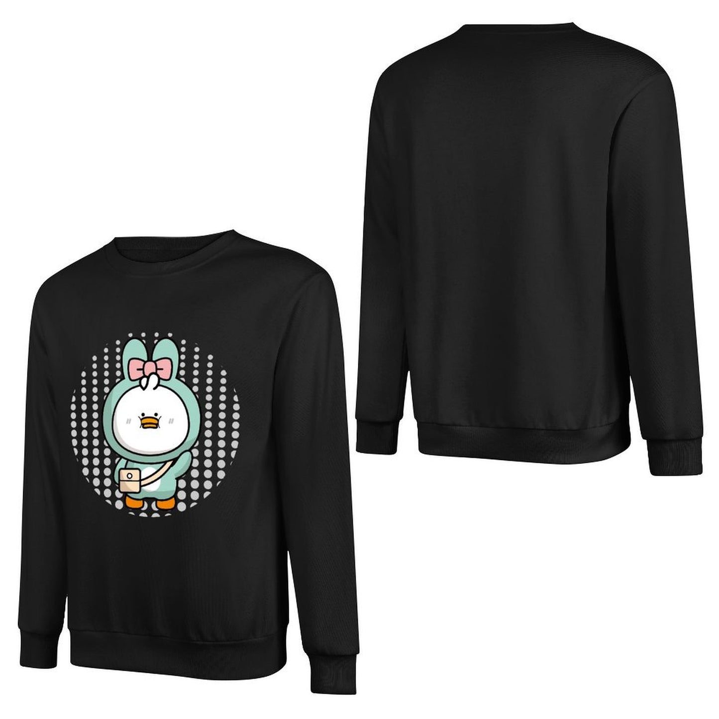 Front Patterned Long Sleeve TopSoftstyle Shrink-Resistant