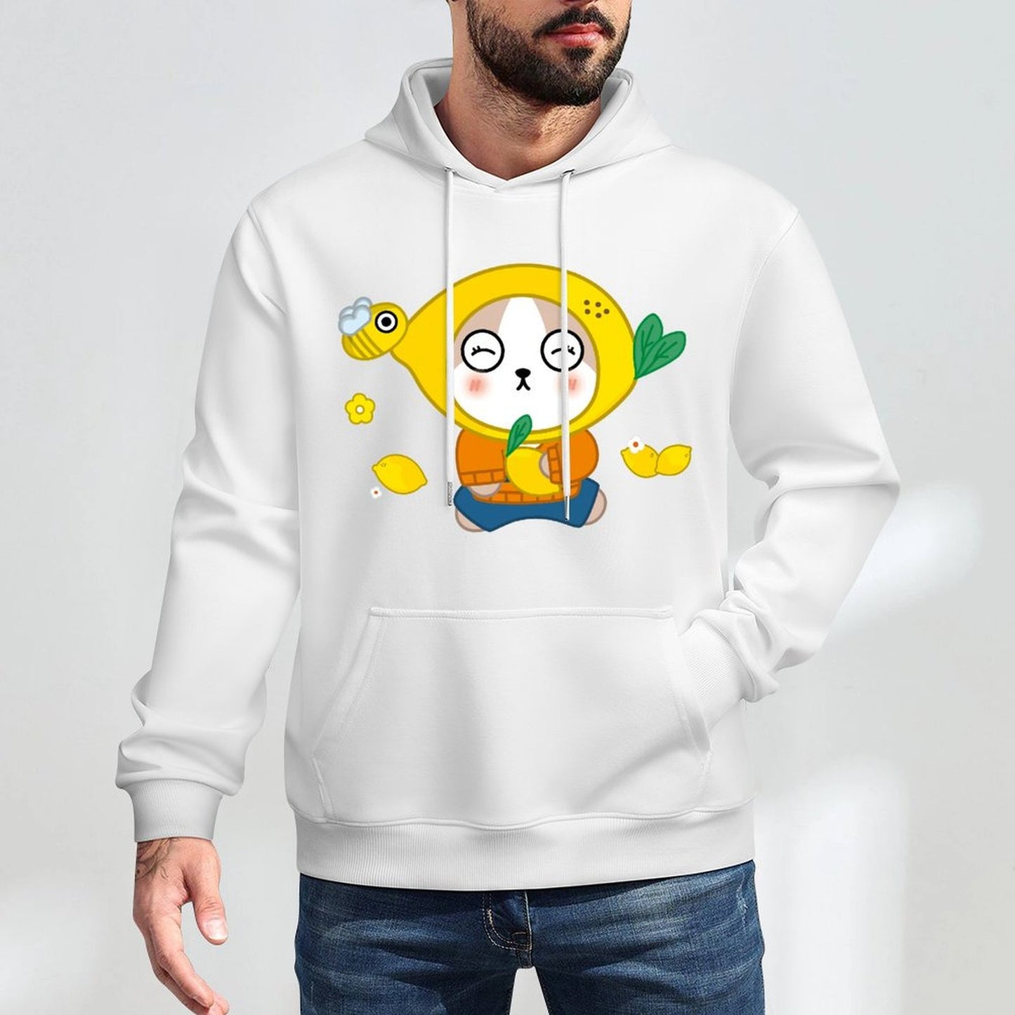 ClassicFit Eco-Conscious Front Graphic Hoodies