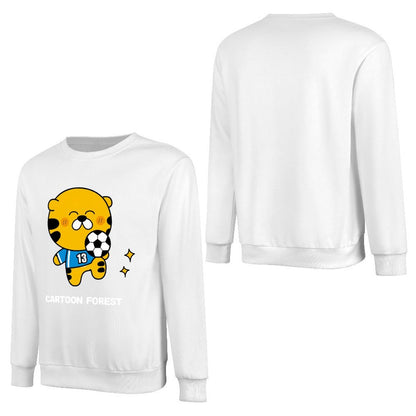 Front Patterned Long Sleeve TopPlain SmoothWear