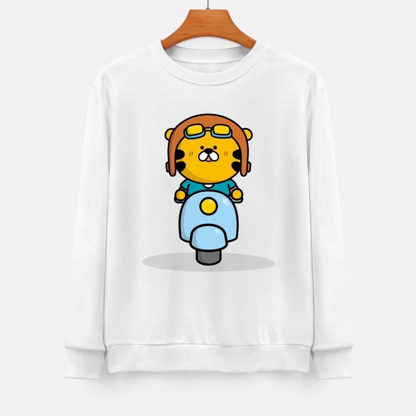 Front Patterned Long Sleeve TopDouble-Stitched Reliable