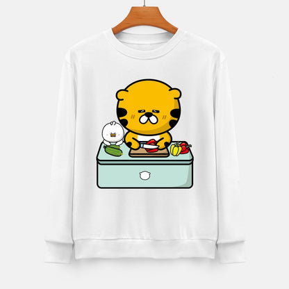 Front Patterned Long Sleeve Top Soft-Touch Logo-Ready