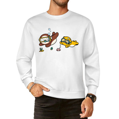 Front Patterned Long Sleeve TopModern Clean Edges