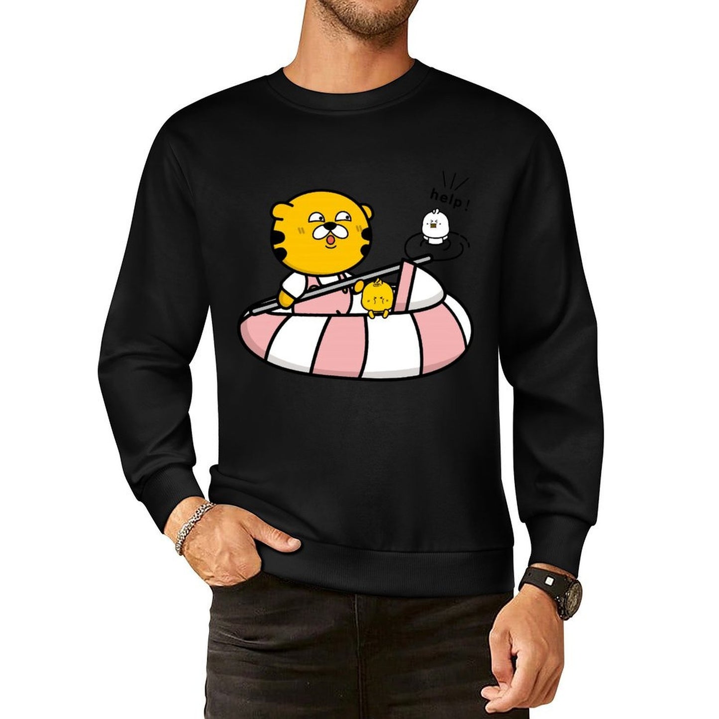 Front Patterned Long Sleeve TopFitted Sharp