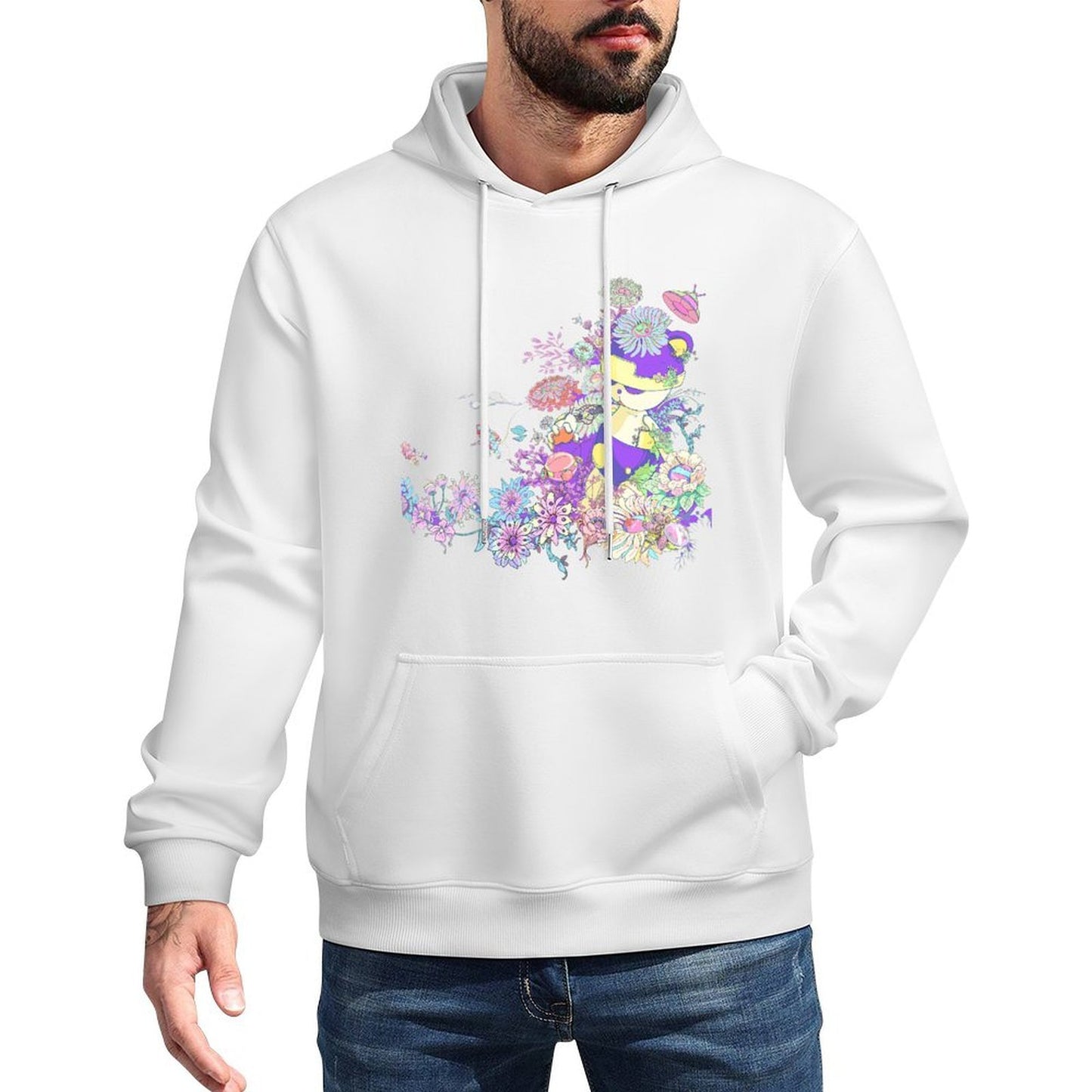 Hoodie Front PatternPocket Tee Crisp Print