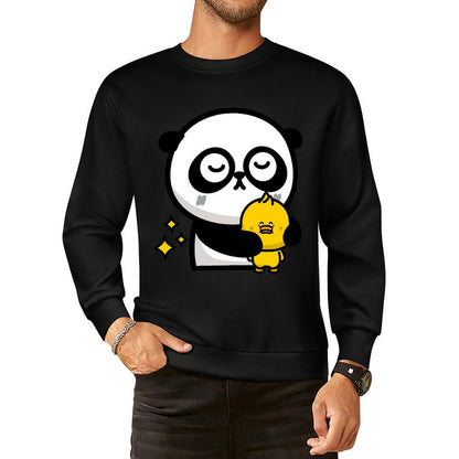 Front Patterned Long Sleeve TopHeat-Transfer Crisp Print